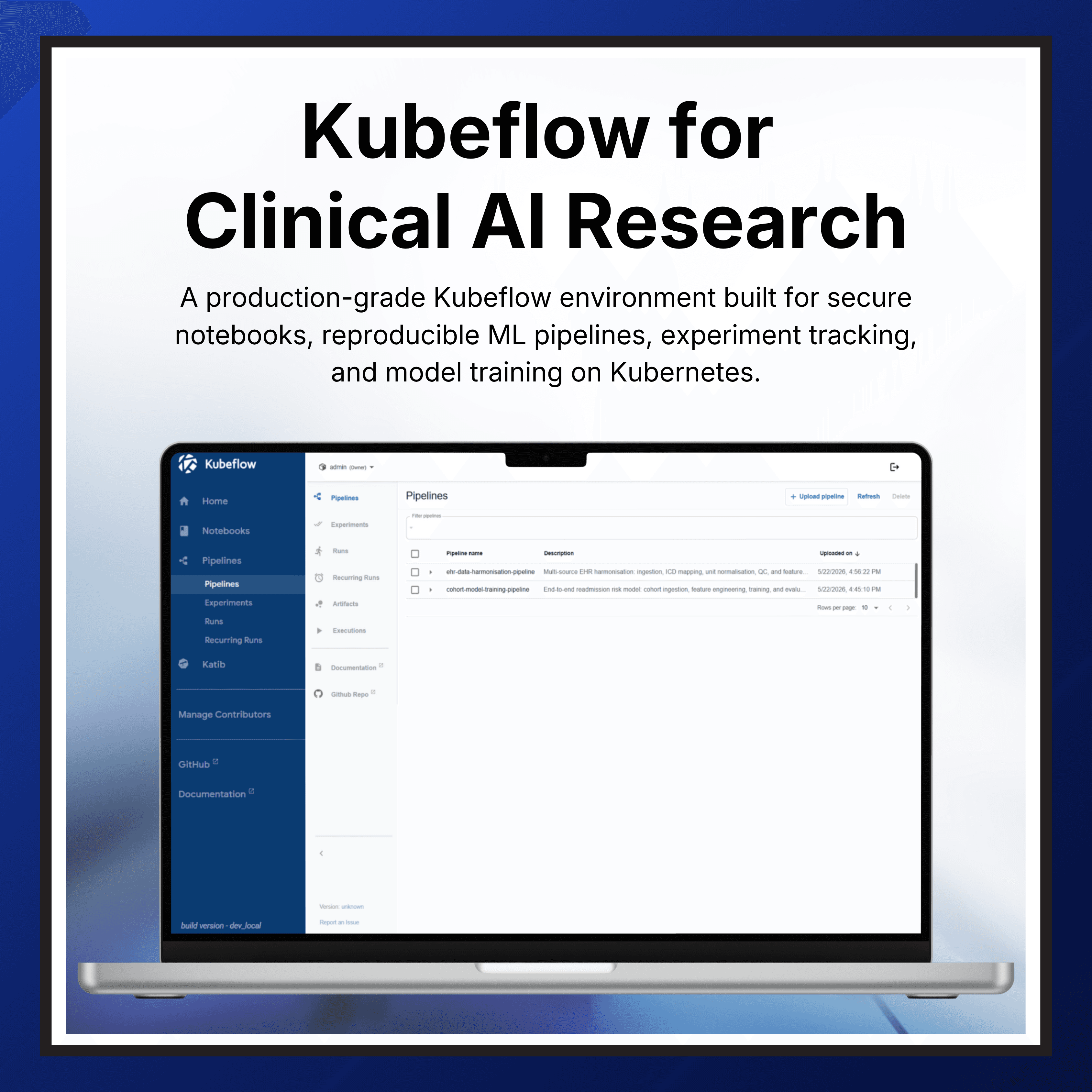 Kubeflow university research lab ML platform