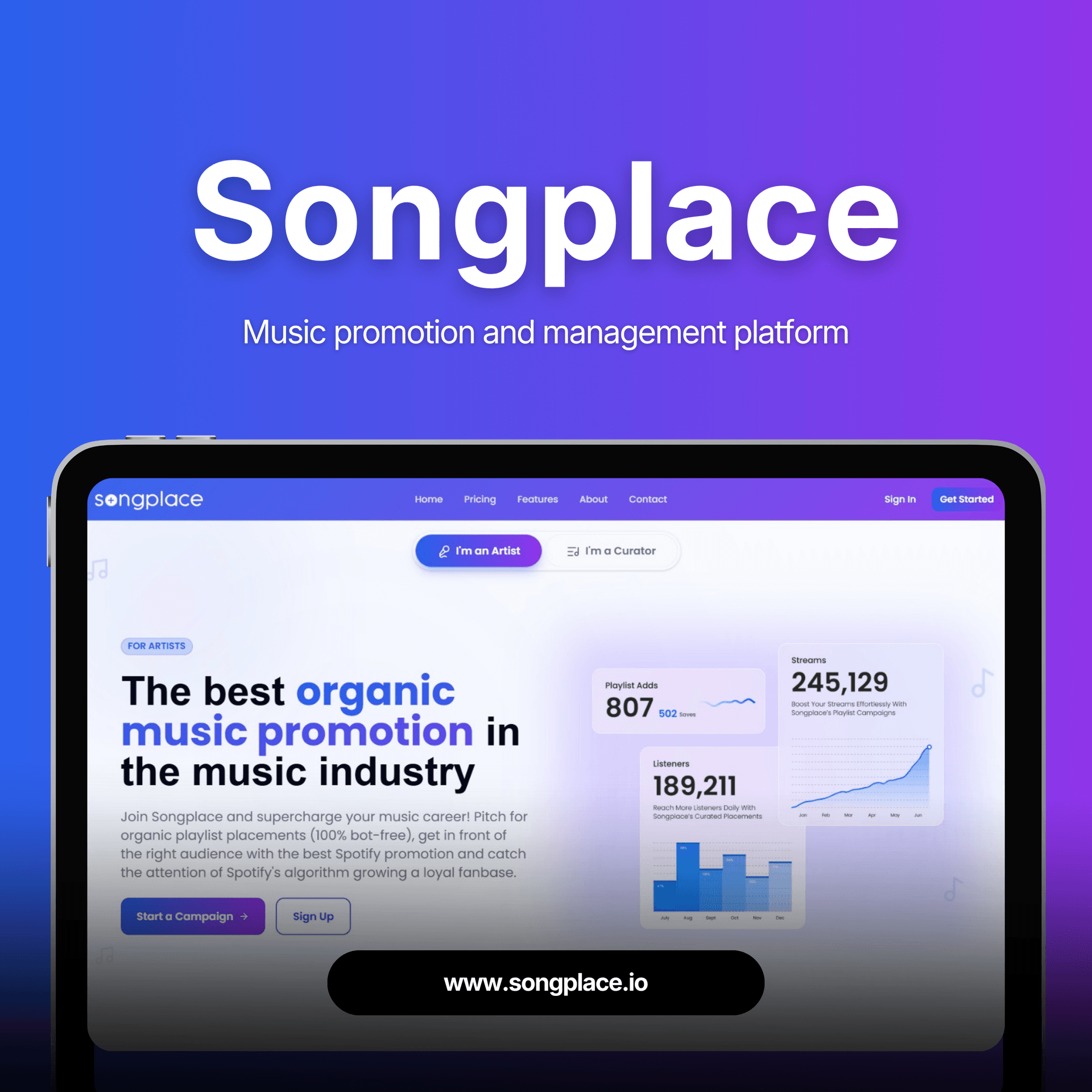 Songplace product overview
